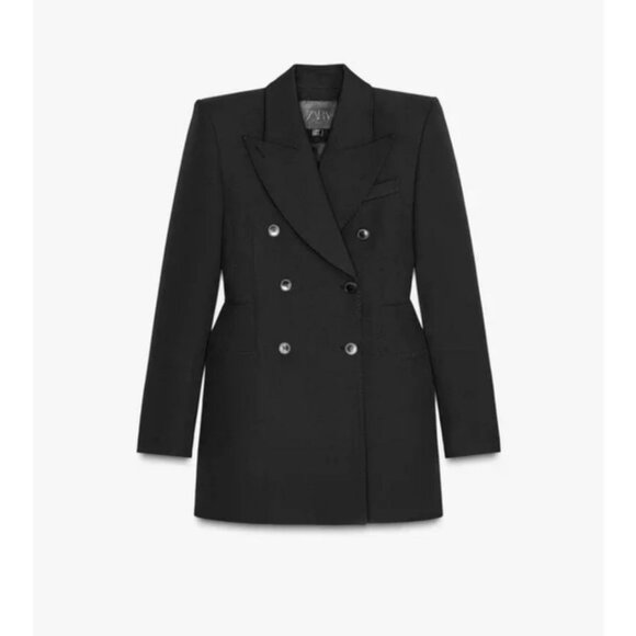 ZARA DOUBLE-BREASTED BLAZER DRESS ZW COLLECTION - Picture 8 of 11